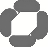 Минималистичный геометрический логотип партнера Cashcat в разделе FinTech Solutions для обмена безналичных средств